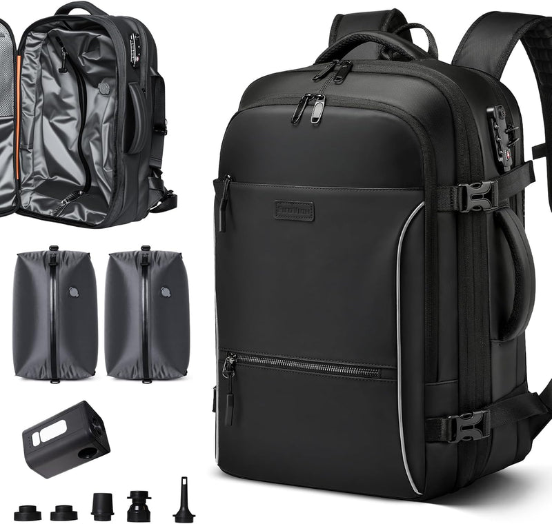 Travel Backpack with Built-In Air Pump | 17" Waterproof Oxford Fabric
