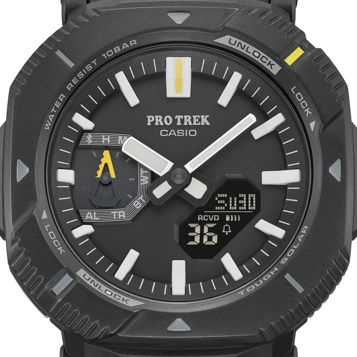 Casio PRJ-B001B-1 smartwatch back case with sensors