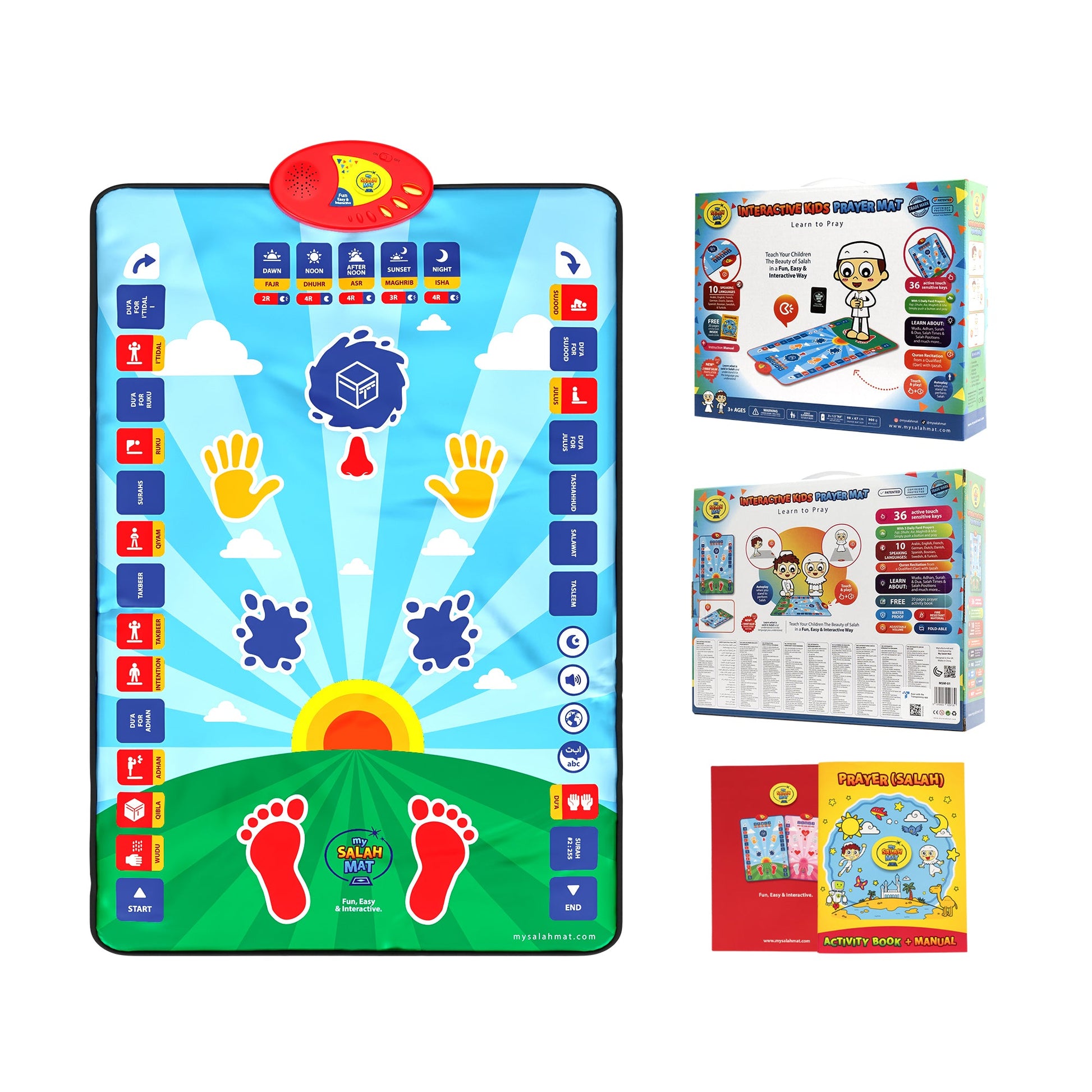 My Salah Mat - Interactive Kids Prayer Mat (Blue)